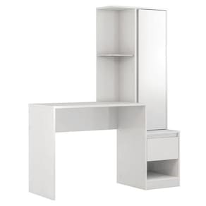Escrivaninha Com Armário Morada Branco – Demóbile