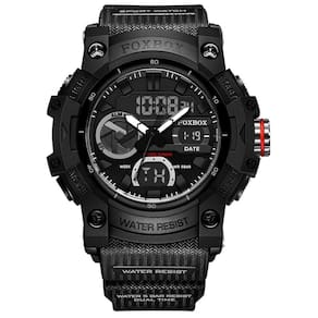 Relógio De Quartzo Masculino Esportivo Digital Led 5atm A Prova D´agua Preto