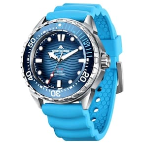 Relógio Masculino De Mergulho Triton Movido A Energia Solar A Prova D´agua Impermeavel Azul Claro