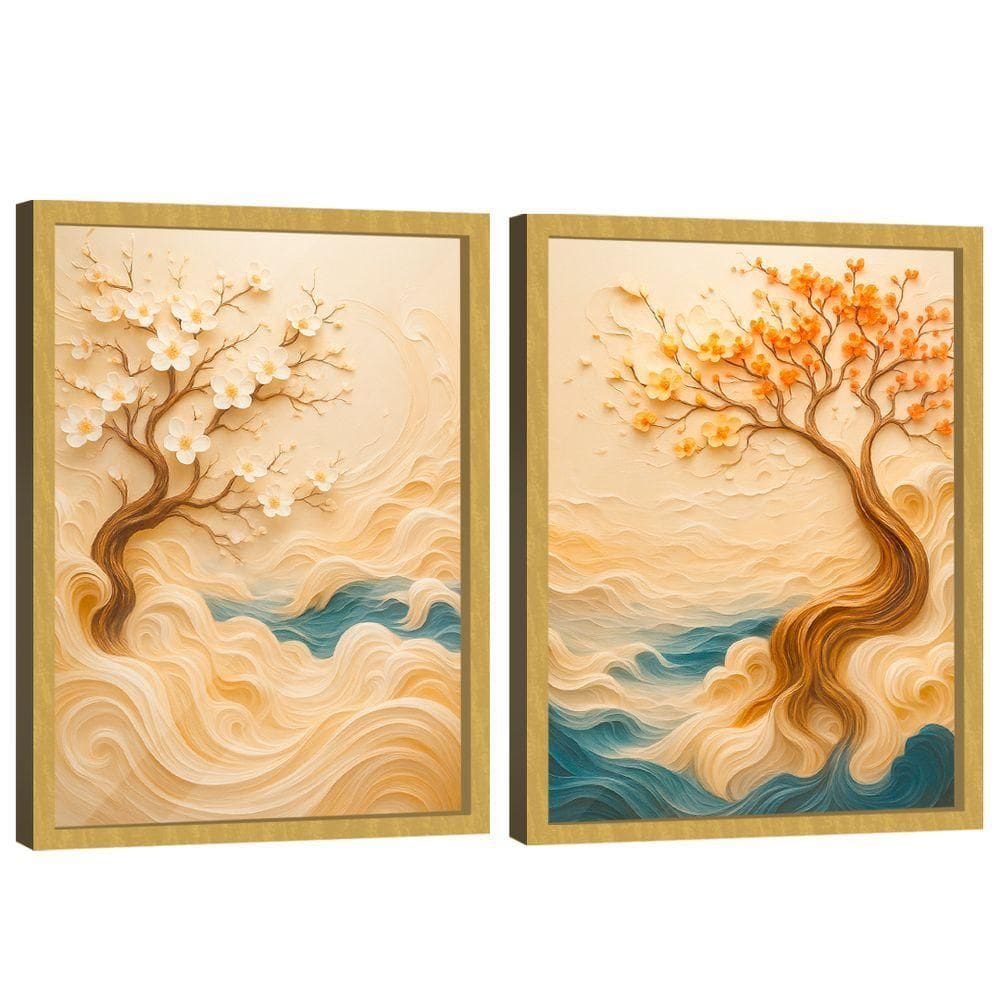 Quadro Decorativo Duo árvore Da Sabedoria 3d