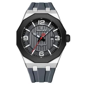 Relógio Para Homem Pulseira De Silicone 3atm Resistente à água Data Automática Cinza