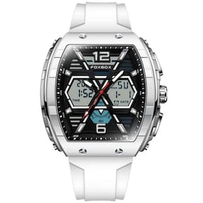 Relógio De Quartzo Esportivo Masculino Dual Display Led Digital A Prova D`água Branco