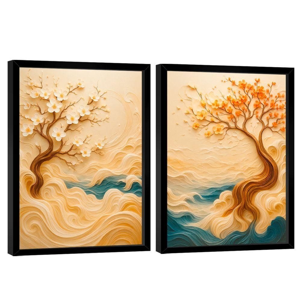 Quadro Decorativo Duo árvore Da Sabedoria 3d