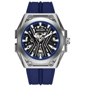 Relógio Masculino Automático Esportivo Pulseira De Silicone Impermeavel Azul