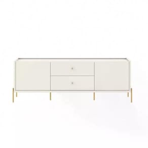 Rack Para Até 75 Polegadas 2 Portas 2 Gavetas Jasper Off White 185cm
