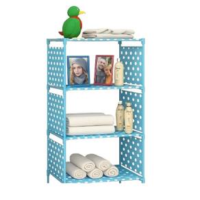 Estante Modular Porta Livros 4 Prateleiras Organizador Brinquedos Quarto Lavanderia Objetos Cozinha Sapateira Multiuso B
