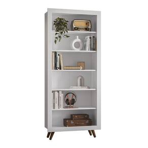 Estante Livreiro Retrô 6 Prateleiras Branco - Qmovi Branco