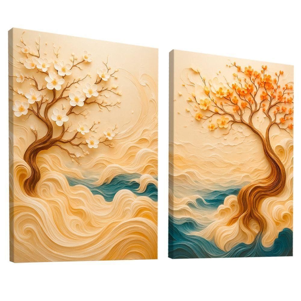 Quadro Decorativo Duo árvore Da Sabedoria 3d