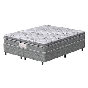 Conjunto Box Queen Mola Ensacada Prodormir New Cinza