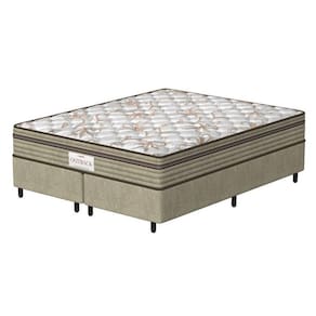 Conjunto Box Queen Mola Ensacada Prodormir New Marrom