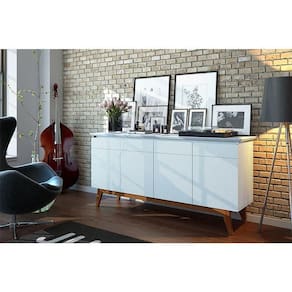 Aparador Para Sala Buffet Ambiente Classic Branco Acetinado - Imcal