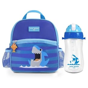 Kit Lancheira Térmica 4750ml Com Garrafa Infantil 460ml - Jacki Design Azul