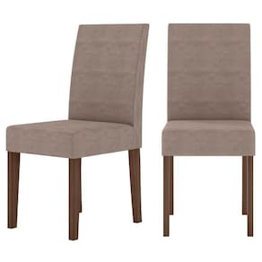 Cadeira Para Mesa De Jantar Josi Kit 02 Peças Liso Amêndoa Cappuccino – Poliman