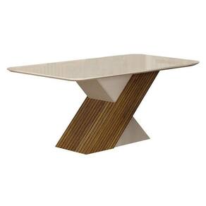 Mesa De Jantar Ilhéus 180x90 Freijó Decor Off White – Leifer Móveis