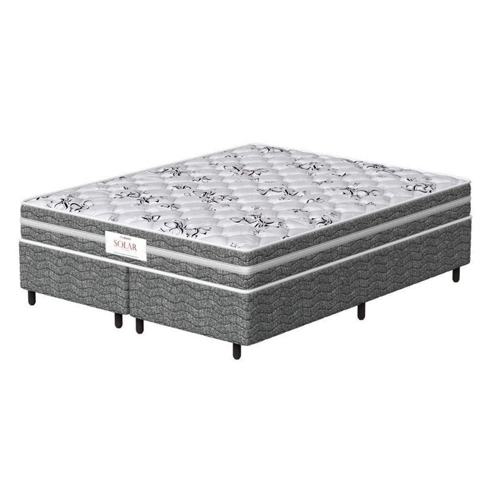 Conjunto Box Queen Mola Ensacada Prodormir Solar Bambu Cinza