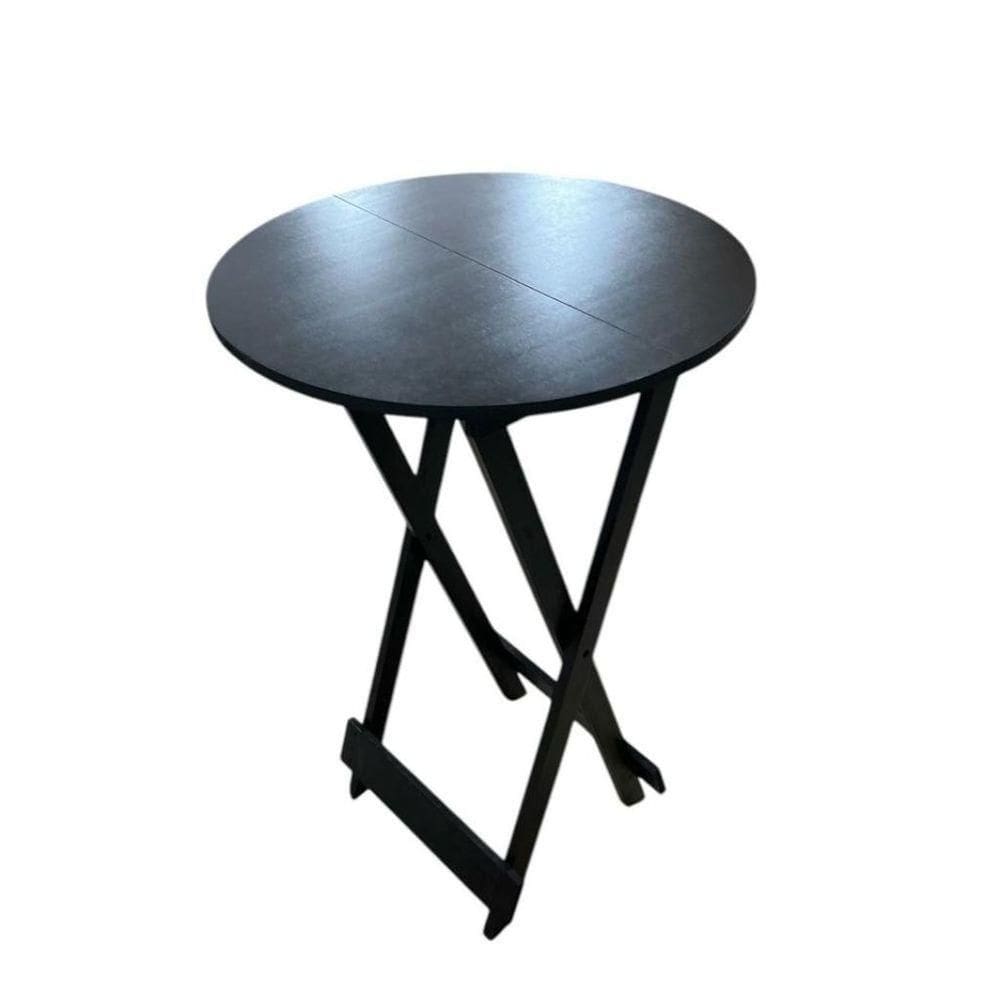 Mesa Bistrô Dobrável Preto