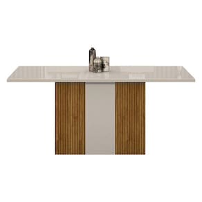 Mesa De Jantar Doha 160x80 Reto Freijó Decor Off White – Leifer Móveis