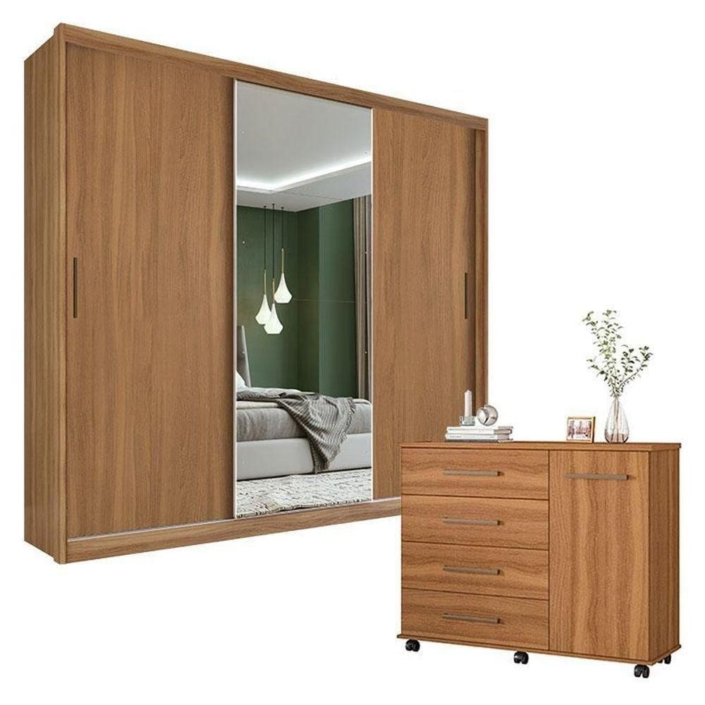 Cômoda Flora E Guarda Roupa Dalila 32215 Amendola Off White - Demóbile