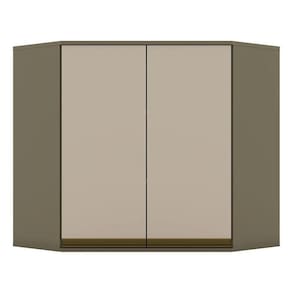 Armário Aéreo évelin Canto Obliquo 2 Portas 83 Cm Duna Cristal – Henn