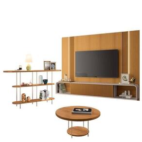 Home Suspenso Cinamomo Off White E Aparador Infinity E Mesa De Centro Sky Cinamomo- Hb Móveis