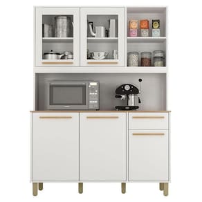 Armário De Cozinha Rubi Branco Cinamomo - Valdemóveis