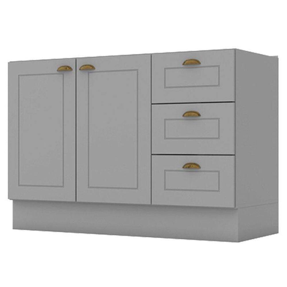 Balcão De Pia 120 Cm Americana Cinza – Henn