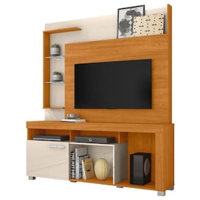 Estante Home Theater ícaro Cinamomo Off White – Madetec