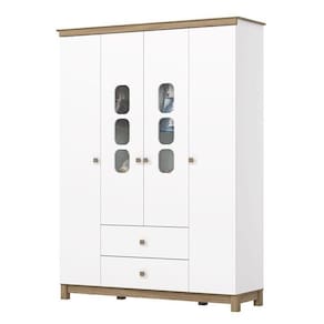 Guarda Roupa Infantil Aconchego 4 Portas Branco Jequitibá - Henn