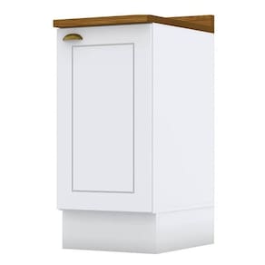 Balcão 1 Porta 40 Cm Nova York Branco Com Tampo Nature – Henn