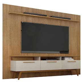 Home Suspenso Curitiba Com Rack Bancada Cinamomo Off White - Valdemóveis