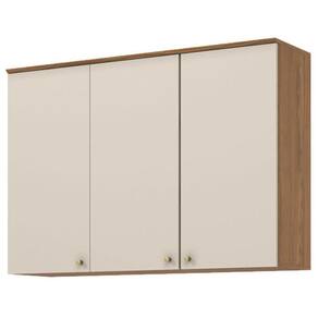 Armário Aéreo 3 Portas 120 Cm Requinte Nature Areia – Henn