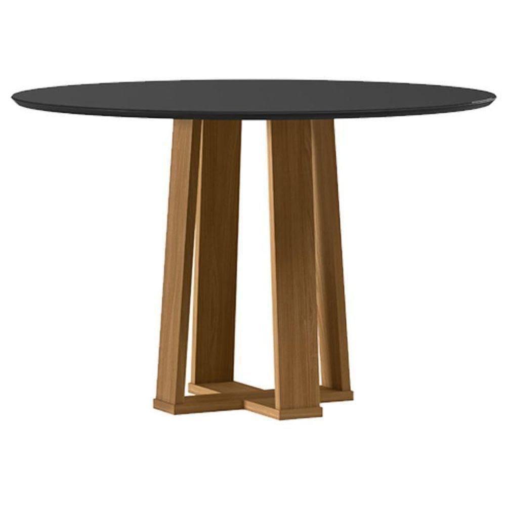 Mesa De Jantar 120 Cm Isabela Com Vidro Ype Preto – New Ceval