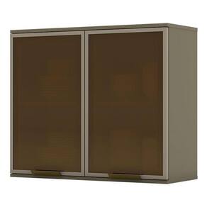 Armário Aéreo évelin 2 Portas De Vidro 80 Cm Duna – Henn