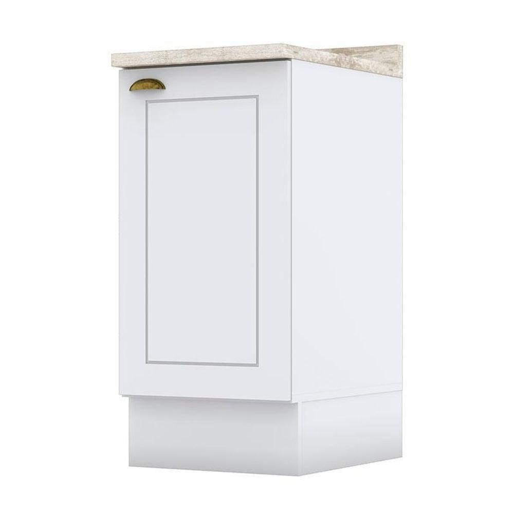 Balcão 1 Porta 40 Cm Nova York Branco Com Tampo Calcare – Henn
