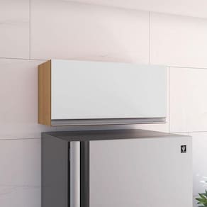 Armário Aéreo Para Cozinha Ambiente Andréia 1 Porta Amêndoa Branco - Ajl