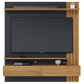 Painel Para Home Suspenso Juriti Noce Milano Preto Acetinado – Colibri