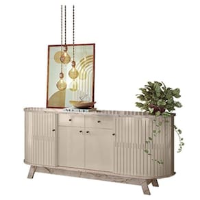 Aparador Para Sala Buffet Mônaco Calacata Off White – Madetec