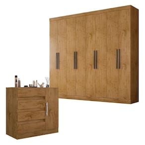 Guarda Roupa Casal 1684 E Cômoda 8000 Freijó - Araplac