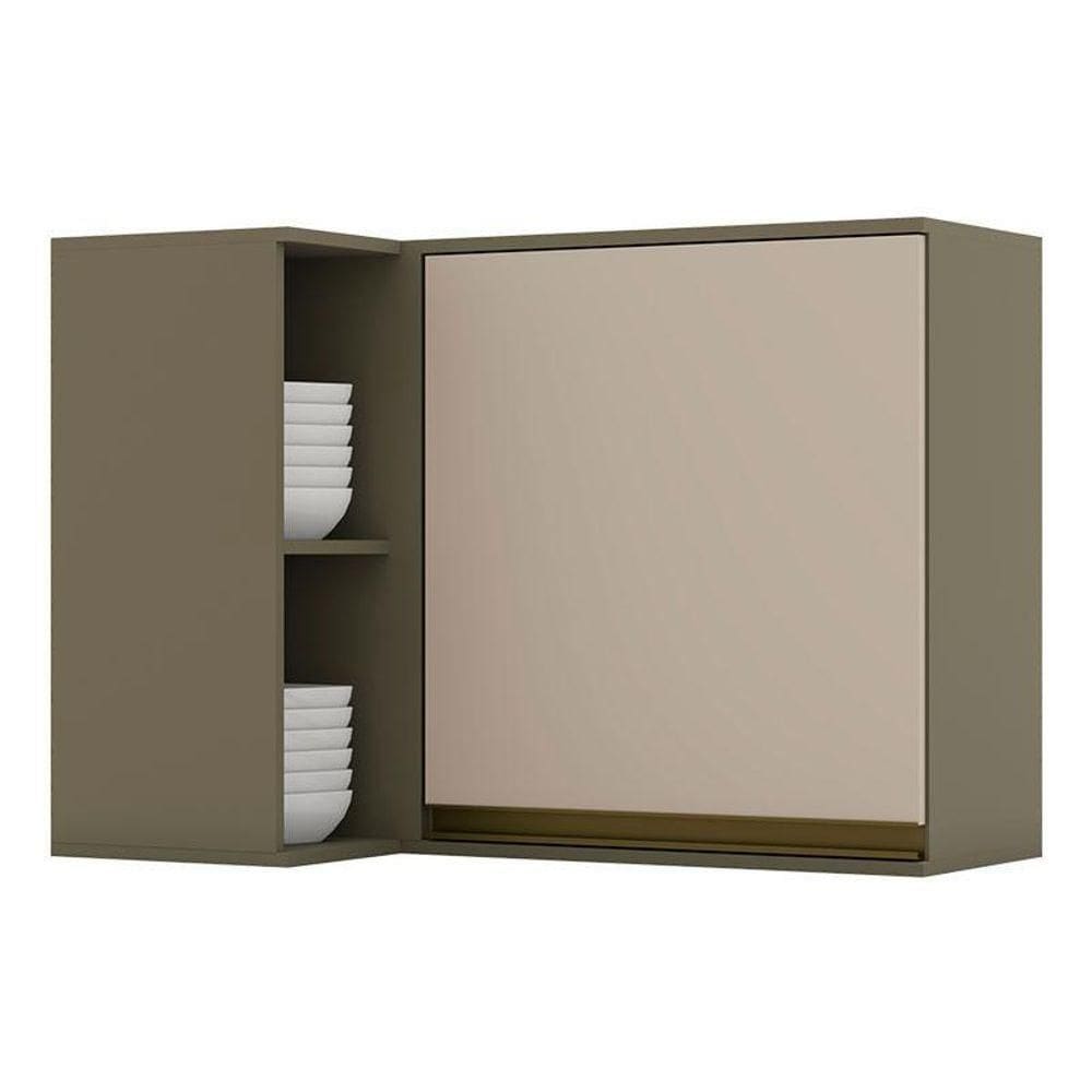Armário Aéreo évelin Canto Reto 1 Porta Duna Cristal – Henn