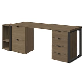 Conjunto Escritorio Industrial 4 Peças Frame Munique Kappesberg