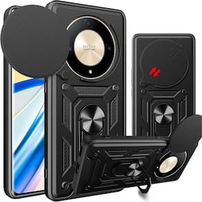 Capa Capinha Case para Honor Magic6 Lite 5G - Protetora Resistente Anti Impacto Queda Armadura Militar Cor:Preto