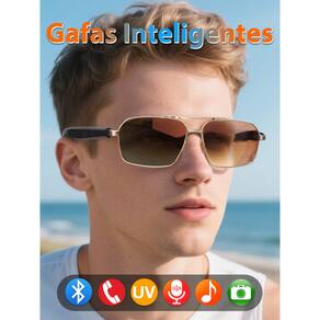 Óculos de sol inteligentes SACOSDING Bluetooth 5.4 Music Call AI Voice
