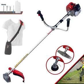 Roçadeira Profissional Robusta Kawashima BCJ431L À Gasolina 2 Tempos 43cc 1,7HP 10.000rpm 2 Opções de Corte Com Lâmina Facão + Carretel de Nylon