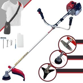 Roçadeira Multifuncional Kawashima BCJ431L 2 Tempos 43cc 1,7HP de Potência Cortador de Grama Com Cabeçote de Nylon + Lâmina 2 Pontas + Lâmina 3 Pontas