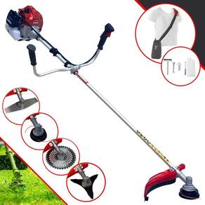 Aparador de Grama Completo Kawashima BCJ431L À Gasolina 2 Tempos 43cc 10.000rpm 1,7HP de Potência Com Kit 3 Lâminas de Corte e Cabeçote de Nylon