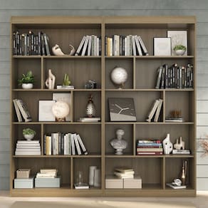 Estante para Livros 8 Prateleiras Avelã Tx Cj-005 - Hecol Móveis