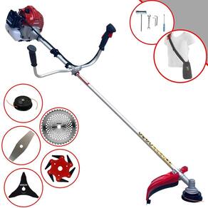 Roçadeira Profissional Kawashima BCJ431L À Gasolina 2 Tempos 43cc 1,7HP 10.000rpm Multifuncional Completa Com Carretel de Nylon e 4 Lâminas de Corte
