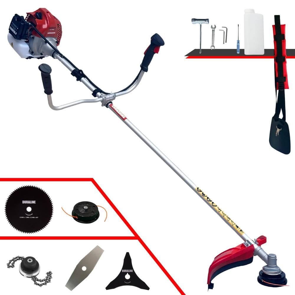 Roçadeira Multifuncional À Gasolina Kawashima BCJ431L 43cc 2T 1,7HP Completa Com Carretel + Faca 2 Pontas + Faca 3 Pontas + Faca 80 Dentes + Trimmer