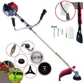 Aparador de Grama Completo Kawashima BCJ431-L À Gasolina 2T 43cc 10000rpm 1,7HP de Potência Com Kit 4 Lâminas de Corte, Trimmer e Carretel de Nylon