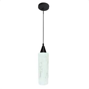 Lustre Pendente Taschibra Anne Murano Leitoso Transparente E27 Bivolt Preto